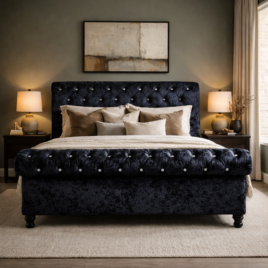 Andre Astoria Sleigh Chesterfield Bed