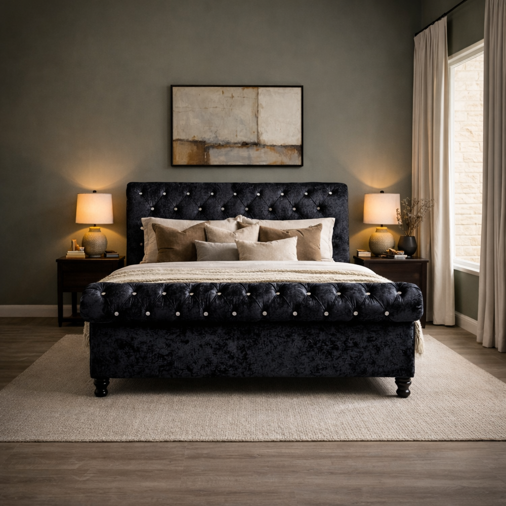 Andre Astoria Sleigh Chesterfield Bed