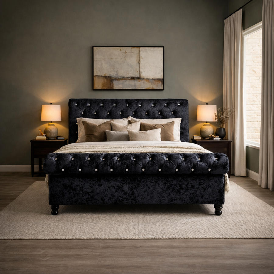 Andre Astoria Sleigh Chesterfield Bed