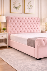 Andre Classic Sleigh Chesterfield Headboard and Footboard
