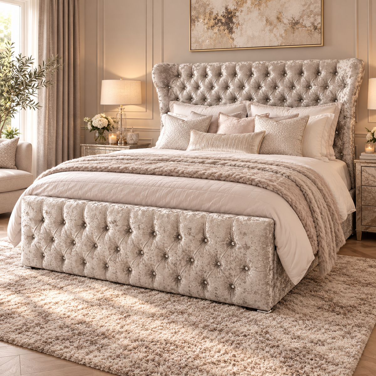 Salome Winged Butterfly Chesterfield Headboard
