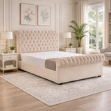 Andre Classic Sleigh Chesterfield Headboard and Footboard