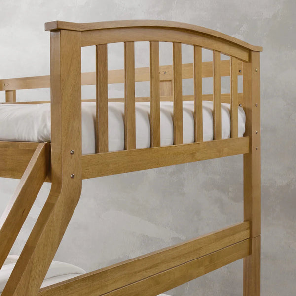Oak Wood Three Sleeper Bunk Bed