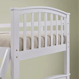 White Wooden Bunk Bed
