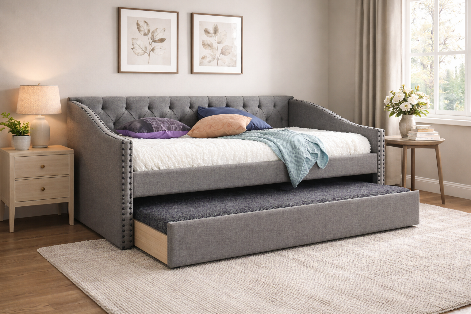 Grace Fabric Guest Bed Frame