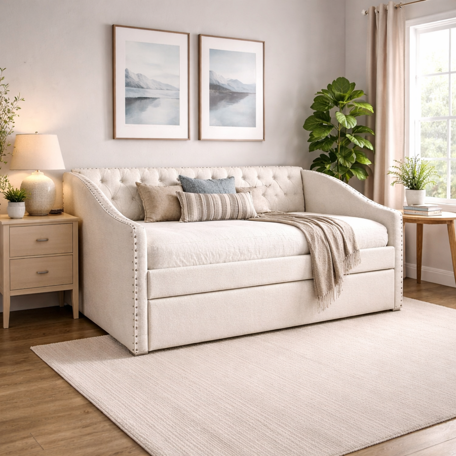 Grace Fabric Guest Bed Frame