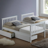 Lincoln White Wooden Bunk Bed
