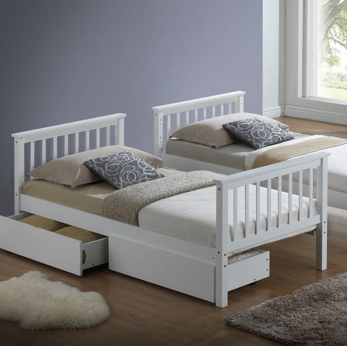 Lincoln White Wooden Bunk Bed