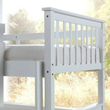 Lincoln White Wooden Bunk Bed
