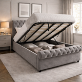 Bradley Sleigh Chesterfield Ottoman Storage Bed