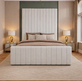 Remel Bouclé Panel Upholstered Bed