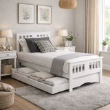 Lilly White Guest Bed with Pull Out Trundle